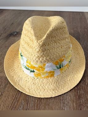 Janie and Jack Straw Hat in Natural with Pineapple Bow| Summer, Vacation Ready!